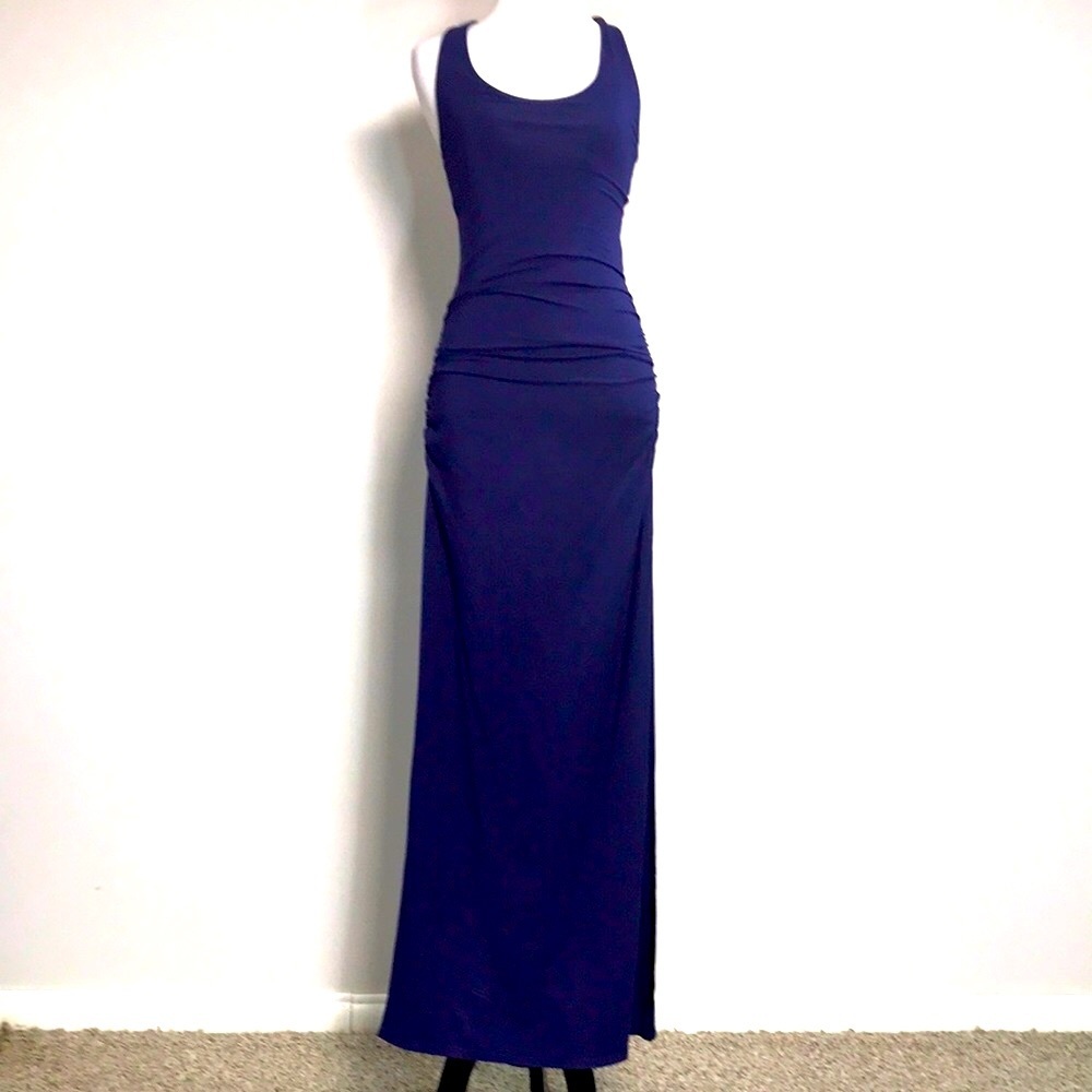 Naked Princess Women’s Navy Blue Racerback Tank Maxi Dress Size S Small